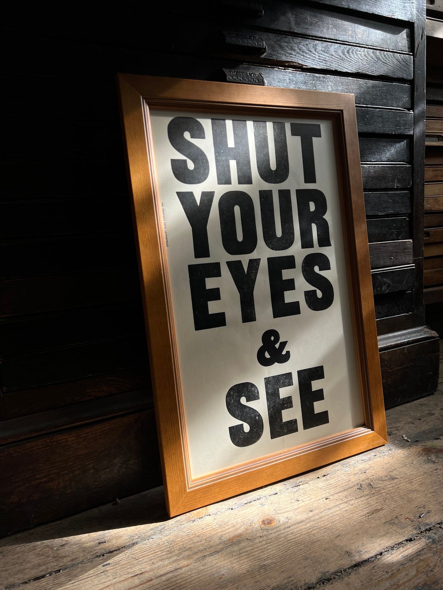 SHUT YOUR EYES & SEE / Poster