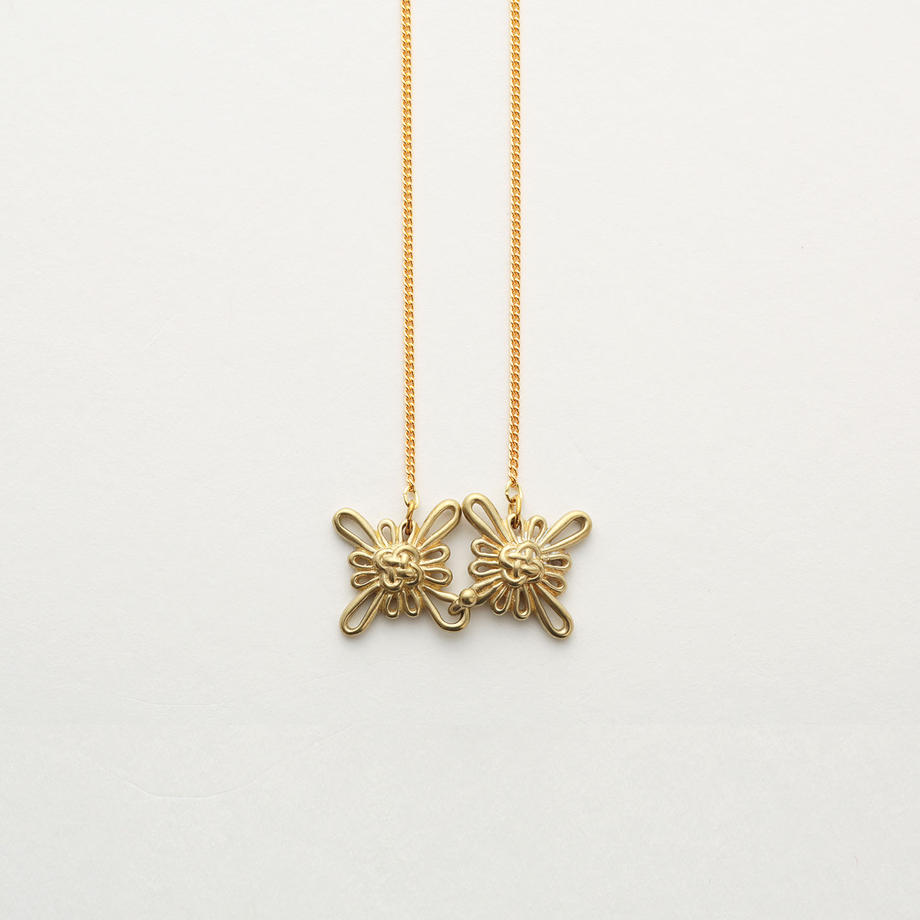 china button necklace