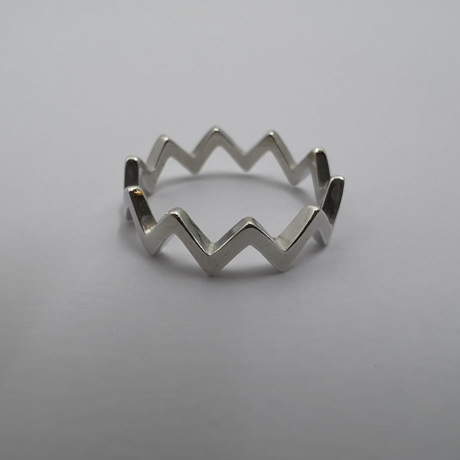zig zag ring sv925 / Large