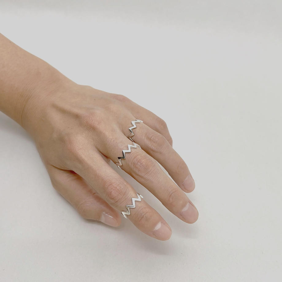 zig zag ring sv925 / Medium