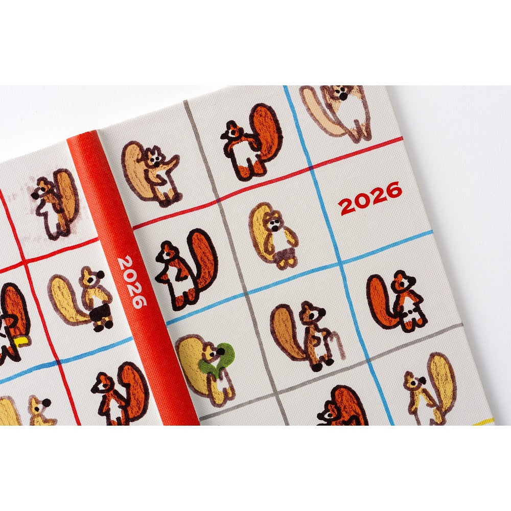 Hobonichi Techo 2026 Weeks : 100%ORANGE: Squirrel’s Moving Day