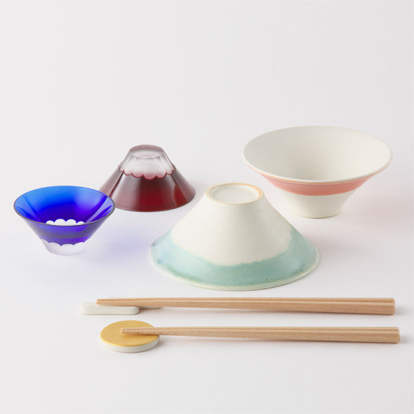 Mt.Fuji Table Ware Gift Set / Edo Kiriko