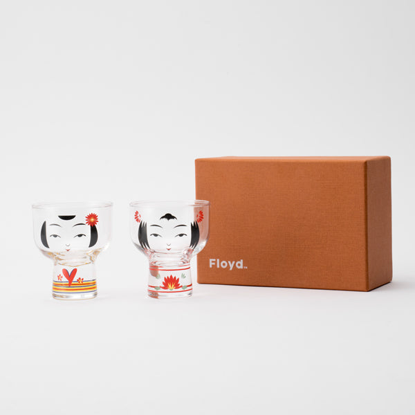 Kokeshi Glass / Set of 2