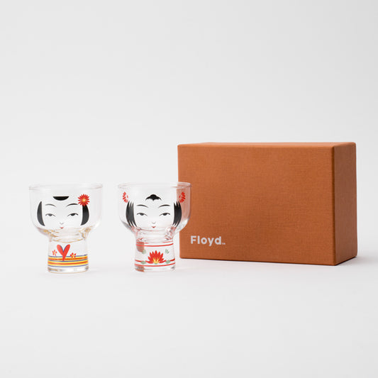 Kokeshi Glass / Set of 2