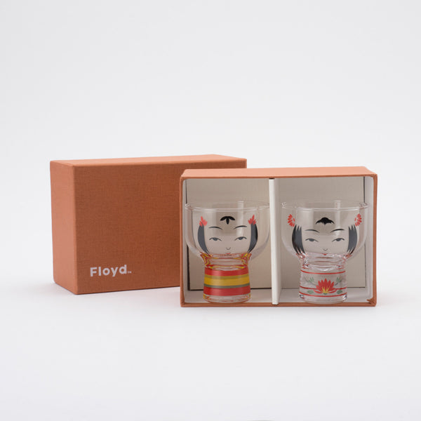 Kokeshi Glass / Set of 2