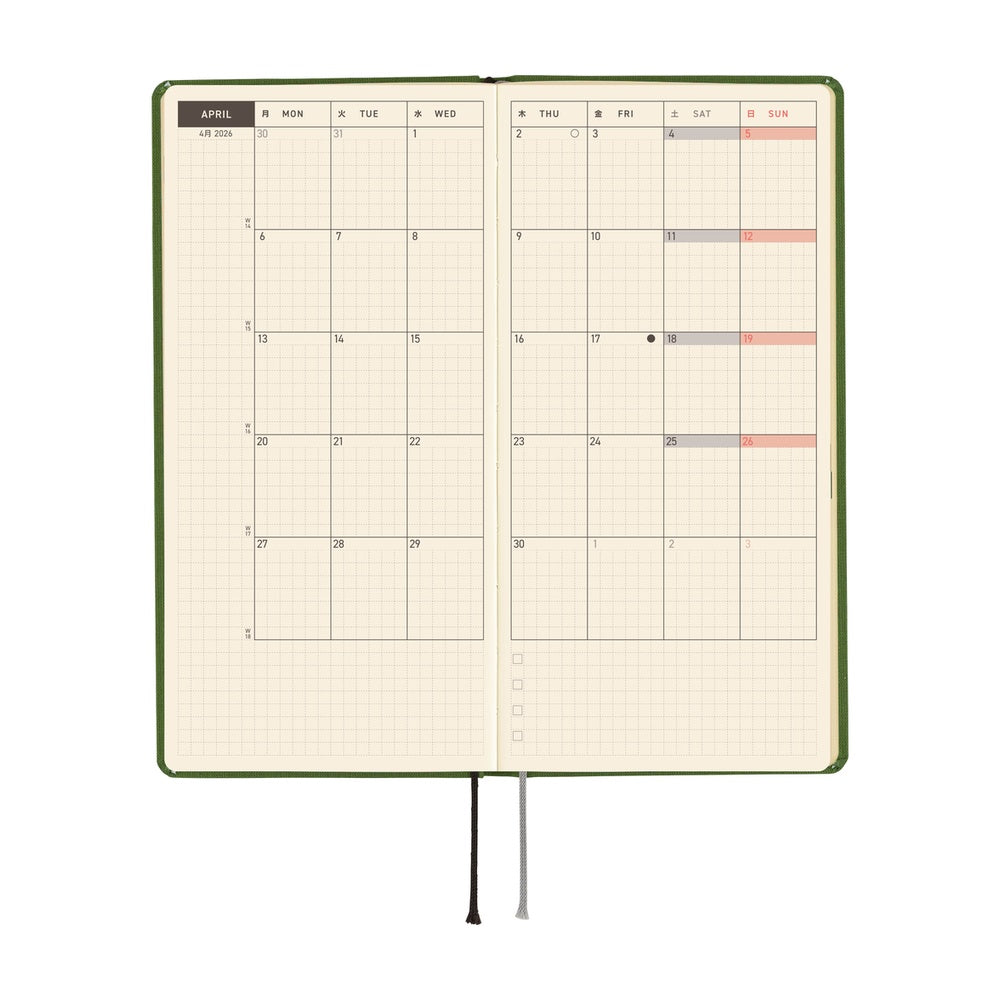 Hobonichi Techo 2026 Weeks : Colors