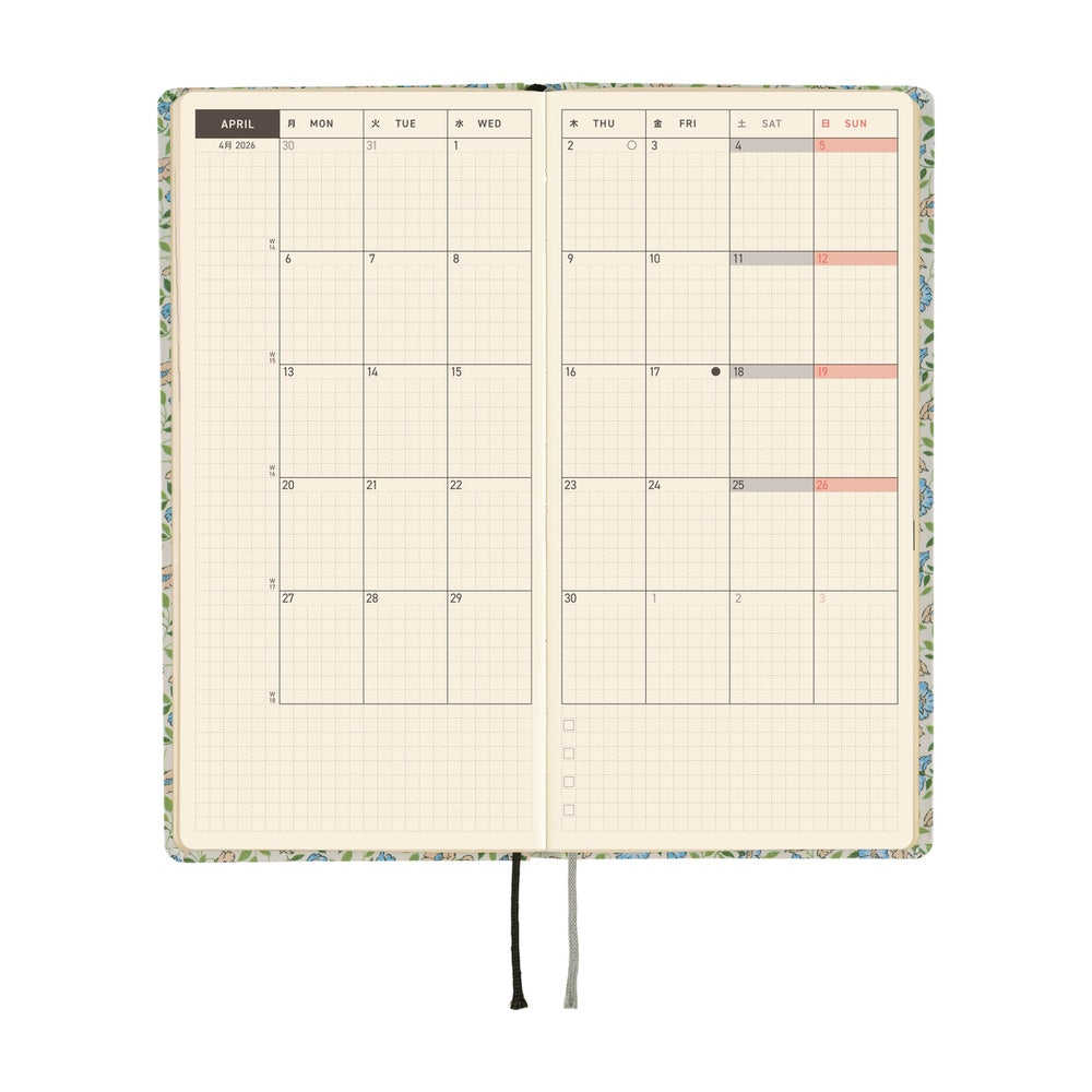Hobonichi Techo 2026 Weeks : Liberty Fabrics: Sasha Kiora