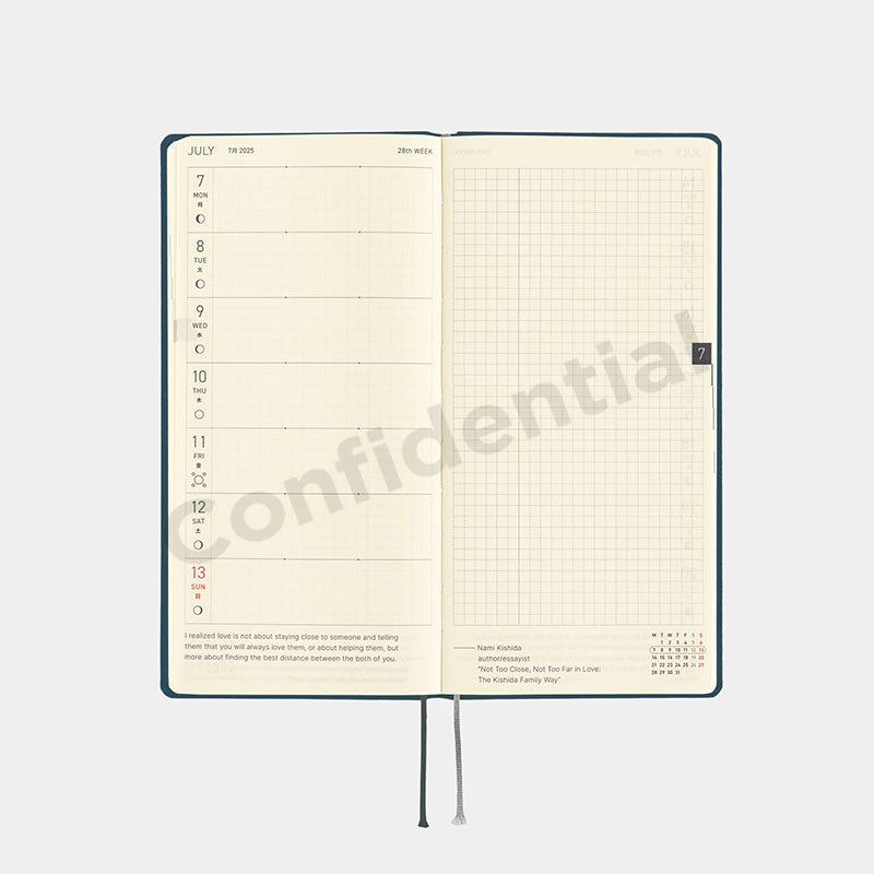 Hobonichi Techo 2027 Weeks MOTHER: Mr. Saturn Pattern