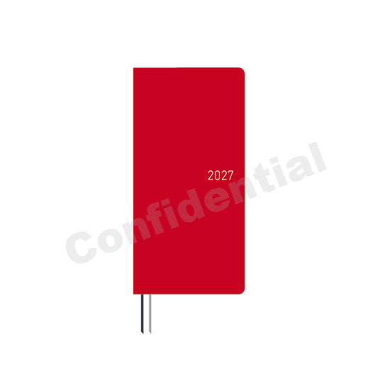 Hobonichi Techo 2027 Weeks Colors: Poppy Red