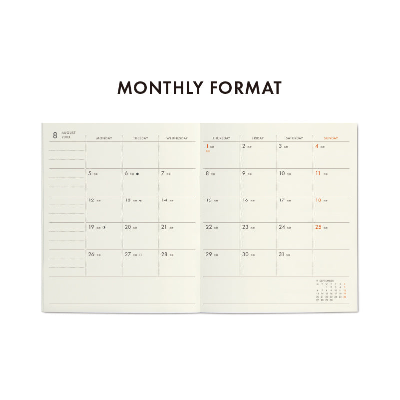 2025 Monthly Planner Strawberry Mochi