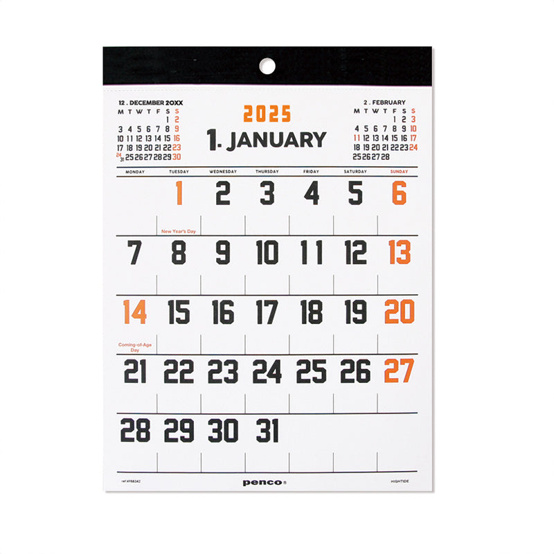 2025 Wall Calendar OS(Penco) A5