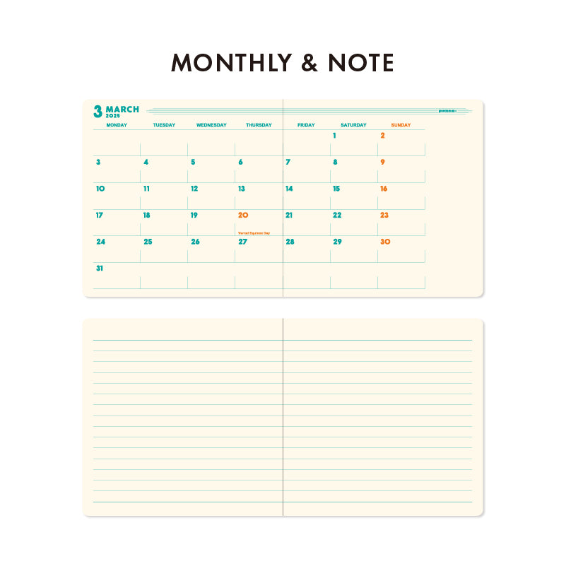 Monthly Planner Square  (Penco)