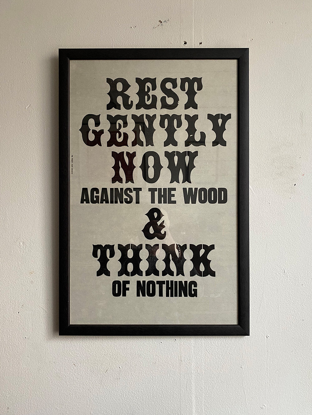 REST GENTLY NOW / Poster