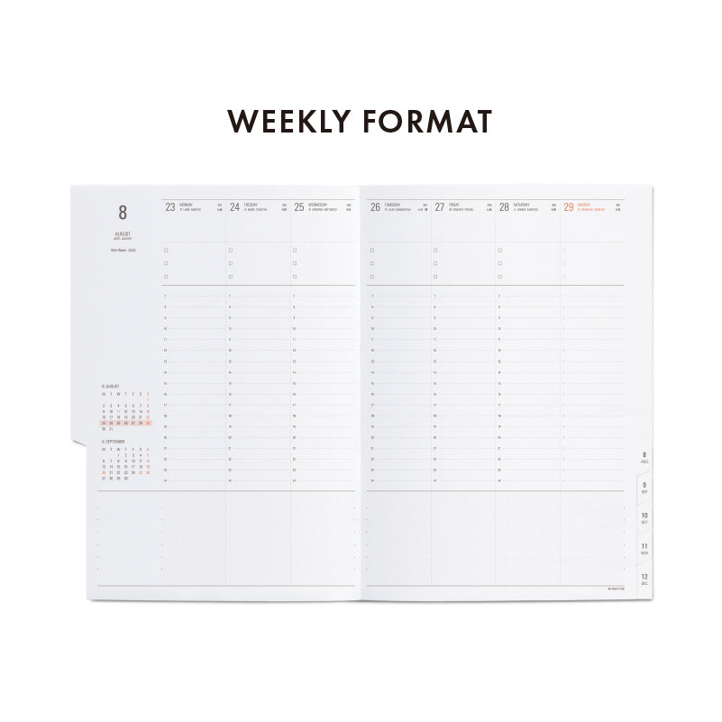 2025 Weekly Planner Nahe A5 Vertical