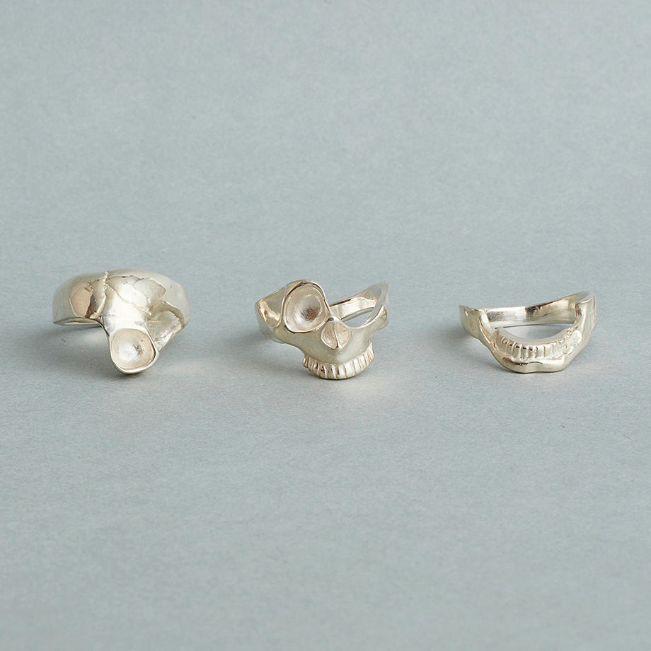 skull parts ring sv925 / Medium