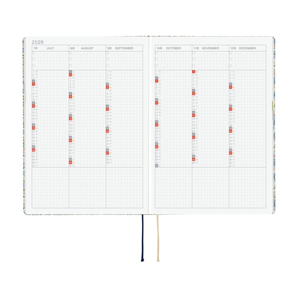 Hobonichi Techo 2026 HON A5 : Liberty Fabrics: Sasha Kiora