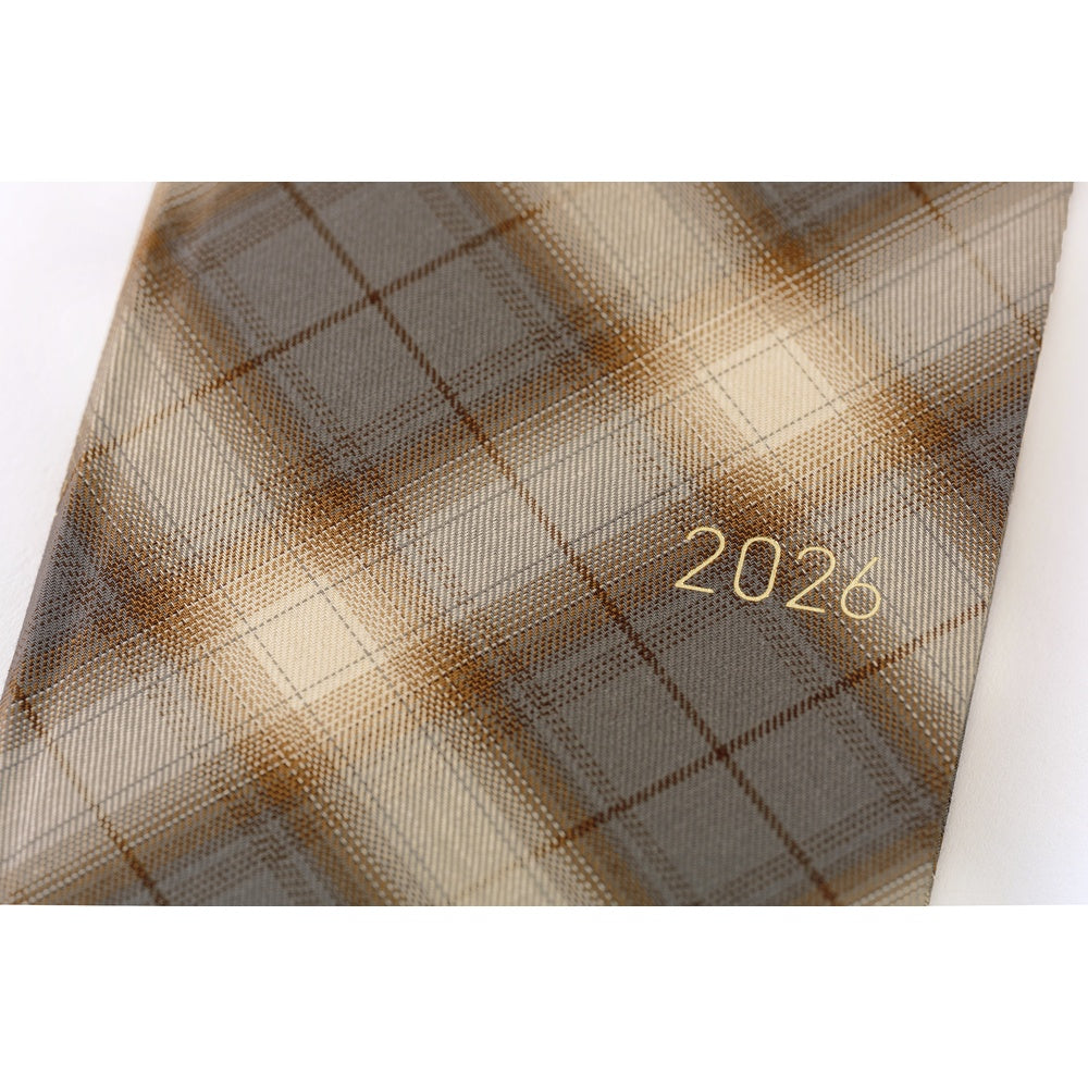 Hobonichi Techo 2026 Weeks : Shirt Fabric: Foggy Plaid