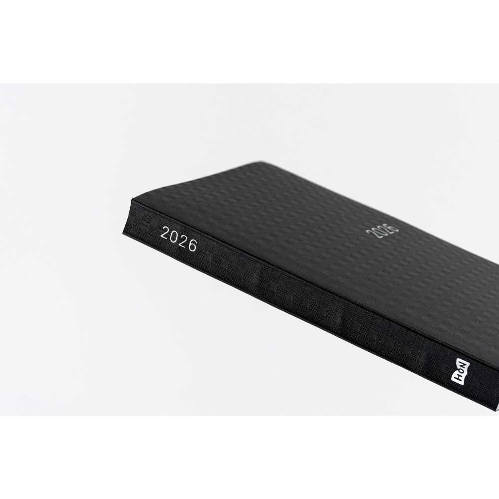 Hobonichi Techo 2026 HON A6 : Paper Series: Black Gingham