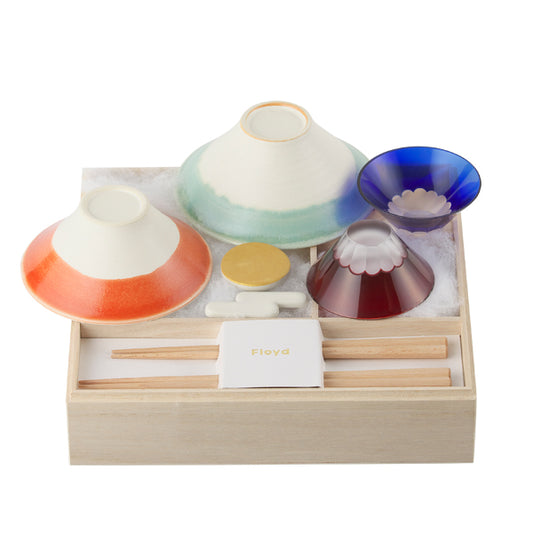 Mt.Fuji Table Ware Gift Set / Edo Kiriko