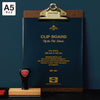 Old School Clipboard/ A5/ Gold Clip