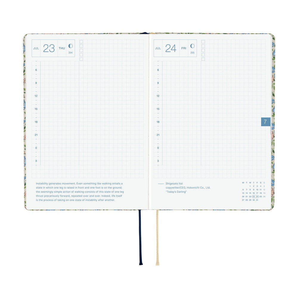 Hobonichi Techo 2026 HON A6 : Liberty Fabrics: Sasha Kiora
