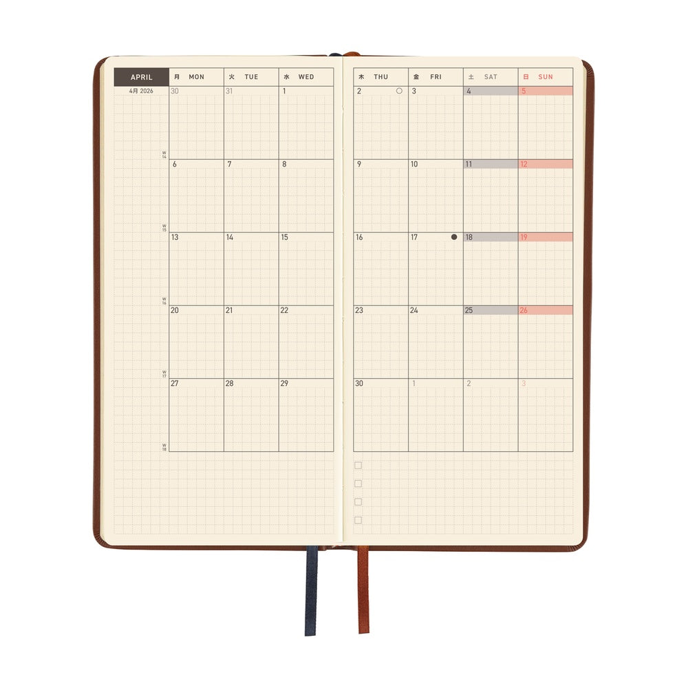 Hobonichi Techo 2026 Weeks : Leather
