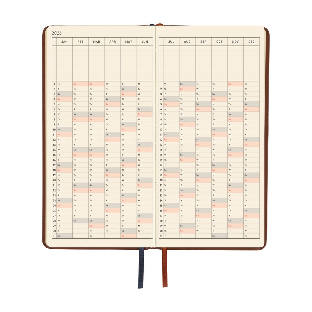 Hobonichi Techo 2026 Weeks : Leather